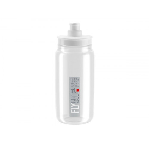 BIDON ELITE FLY TEX TRANSPARENTE LOGO GRIS 750ML