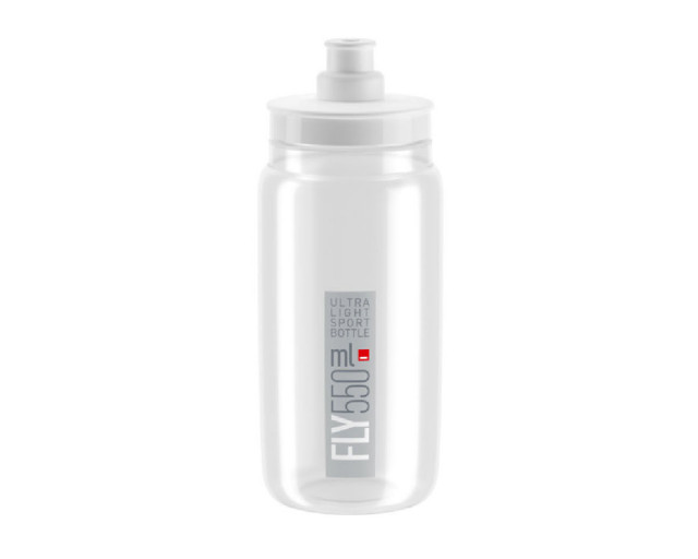 BIDON ELITE FLY TEX TRANSPARENTE LOGO GRIS 750ML